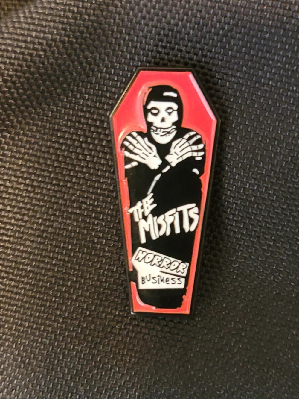 The Misfits Coffin Pin - Red and Black Enamel